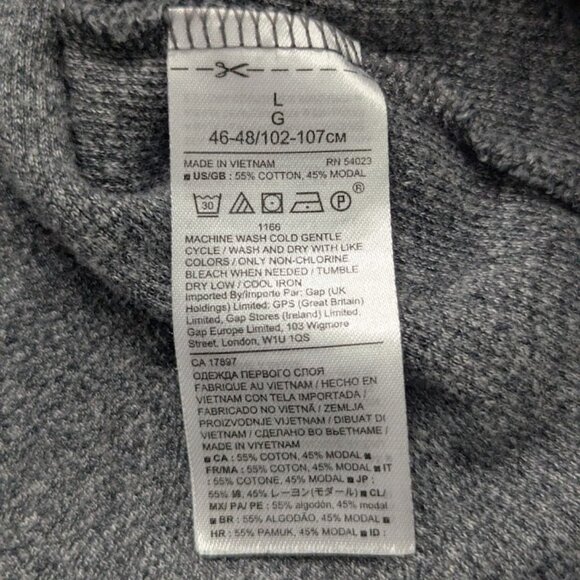 Banana Republic | Men's Large Grey Waffle Knit Henley Sweater - Picture 5 of 6